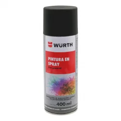 PINTURA SPRAY NEGRO MATE WURTH 400ML